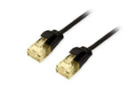 Equip Cat.6A U/UTP Slim Patch Cable, 0.15m, Black