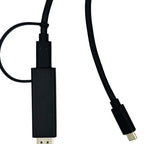 Yealink 330000008024 video cable adapter 1.2 m HDMI Type A (Standard) USB Type-C Black