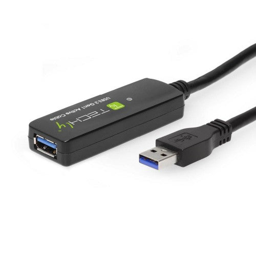 Techly ICUR30100G USB cable USB 3.2 Gen 1 (3.1 Gen 1) 10 m USB A Black