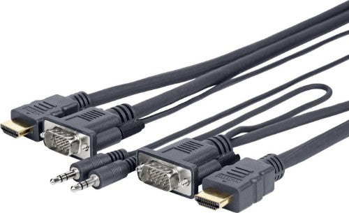 Vivolink PROVGAHDMIFLY5 video cable adapter 4 m VGA (D-Sub) + 3.5mm Black