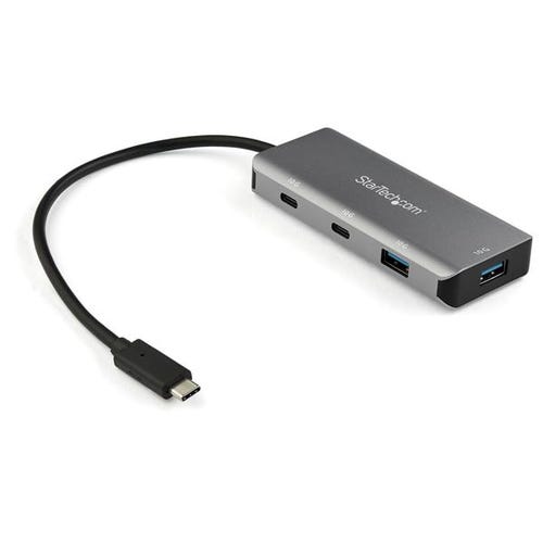 StarTech.com 4 Port USB C Hub w/ 2x USB A & 2x USB C - SuperSpeed 10Gbps USB Type-C 3.2 Gen 2 Hub - USB Bus Powered - Portable USB-C to USB Adapter Hub - Aluminum - 9.8" (25cm) Cable - TAA