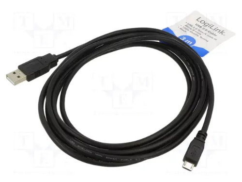 LogiLink CU0059 USB cable USB 2.0 3 m USB A Micro-USB B 0.48 Gbit/s Black