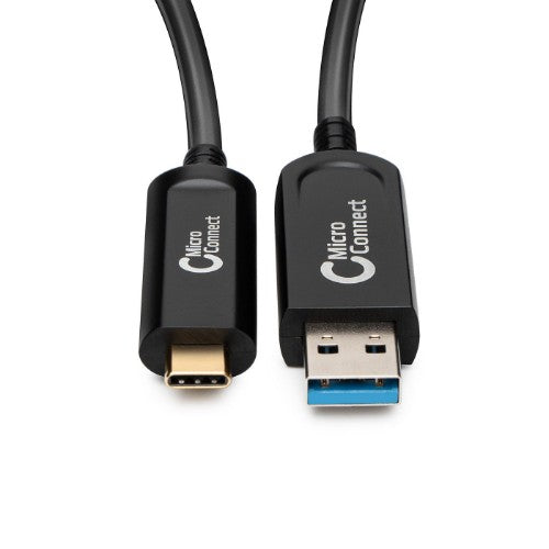 Microconnect USB3.1CA20OP USB cable USB 3.2 Gen 2 (3.1 Gen 2) 20 m USB C USB A 10 Gbit/s Black