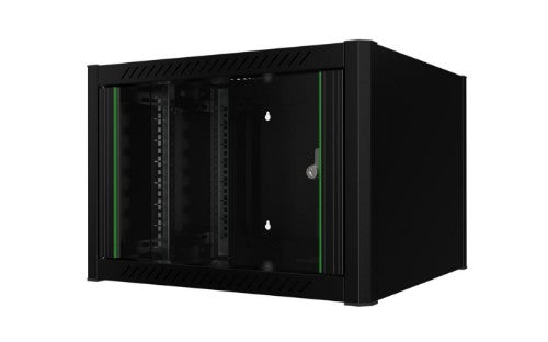 Lanview RWM07U56BL rack cabinet 7U Wall mounted rack Black