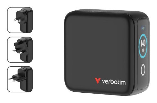 Verbatim Mini GaN Charger 140W with Display