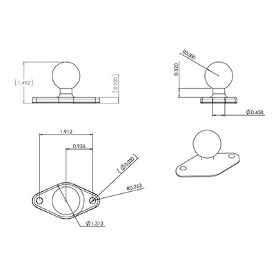 RAM Mounts Diamond Ball Base