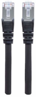 Intellinet Network Patch Cable, Cat7 Cable/Cat6A Plugs, 2m, Black, Copper, S/FTP, LSOH / LSZH, PVC, RJ45, Gold Plated Contacts, Snagless, Booted, Lifetime Warranty