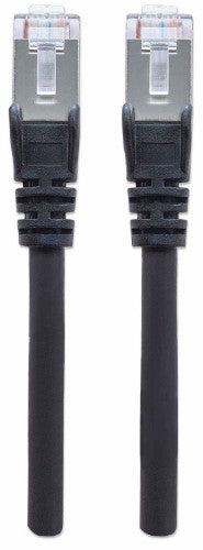 Intellinet Network Patch Cable, Cat7 Cable/Cat6A Plugs, 2m, Black, Copper, S/FTP, LSOH / LSZH, PVC, RJ45, Gold Plated Contacts, Snagless, Booted, Lifetime Warranty