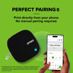 DYMO LetraTag 200B Bluetooth Label Maker | Compact Label Printer | Connects Through Bluetooth Wireless Technology to iOS and Android | Includes 1 White Paper Label Tape | Black
