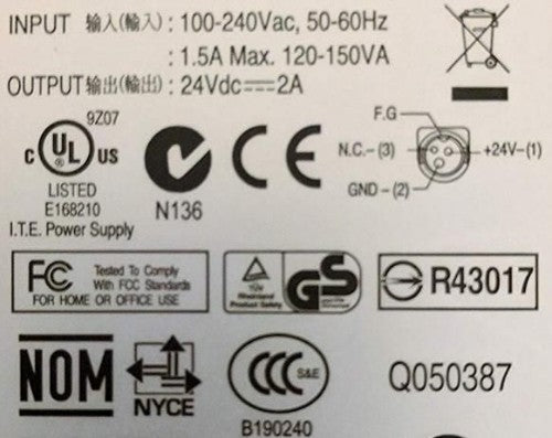 CoreParts MBXPOS-AC0001 power adapter/inverter Indoor 50 W Black