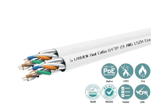 Lanview LVN122163 networking cable White 305 m Cat6a U/FTP (STP)
