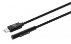 Manhattan USB-C to Microsoft Surface Charging Cable, 1.8m, Male to Male. 15V/3A, Black, Charge only - no data transmission, Lifetime Warranty