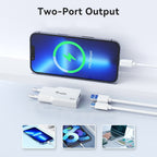 Equip 2-Port 20W GaN Slim USB PD Charger, USB-C x1, USB-A x1