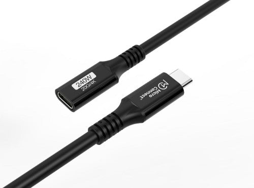 Microconnect USB3.2CC015EX USB cable USB 3.2 Gen 2x2 0.15 m USB C 20 Gbit/s 240 W Black