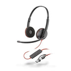 HP Poly Blackwire 3220 Stereo USB-C Headset +USB-C/A Adapter
