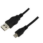 LogiLink 1.8m USB/microUSB USB cable USB 2.0 USB A Micro-USB B Black
