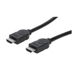 Manhattan HDMI 4K@30Hz Cable with Ethernet, 2m, Suitable for ALL 1080p/HD and majority of 4K uses (check your system 4K specification to be sure), Male to Male, Black, Ultra HD 4k x 2k, Lifetime Warranty, High Speed, Equivalent to HDMM2MHS
