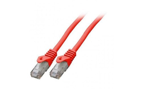 Mercodan Patchkabel KAT6 UTP, Rød, 1,0m, Halogenfri, 2x4xAWG24 LSZH, Polybag, CCA networking cable Red 1 m Cat6 U/UTP (UTP) Round