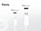 Conceptronic 2-Port 33W GaN USB PD Charger with 3-in-1 Charging Cable, USB-C x 1, USB-A x 1, QC 3.0, PPS