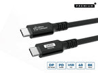 Microconnect USB4CC2-240W USB cable USB4 Gen 3x2 2 m USB C Black