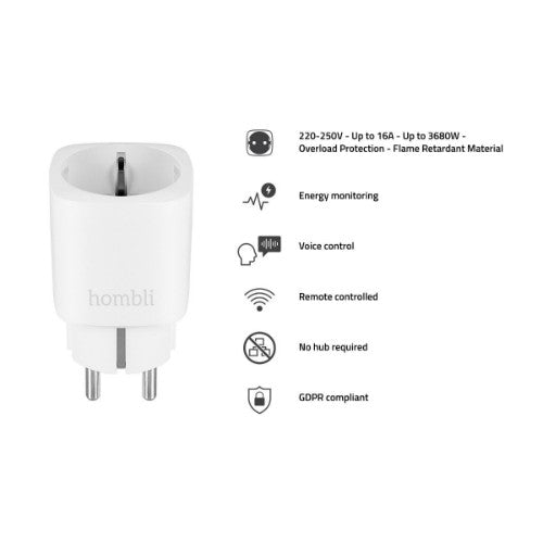 Hombli HBPP-0201 smart plug 3680 W Home White