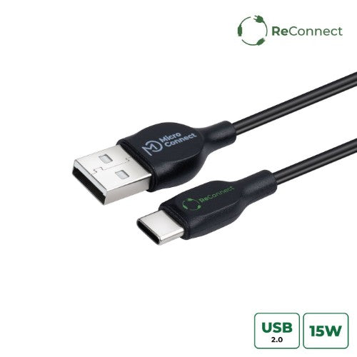 Microconnect ECO-USB3.1CCHAR1B USB cable USB 2.0 1 m USB A USB C Black