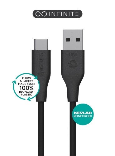 eSTUFF ES605180-BULK USB cable USB 2.0 1 m USB C USB A 60 W Black