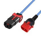 Microconnect Powercord C13 IEC Lock+ - C14 IEC Lock Dual Locking black 1,5m, PC3621