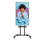 B-Tech Large Universal Flat Screen Trolley / Floor Stand (VESA 600 x 400) - 1.6m Ø50mm Poles