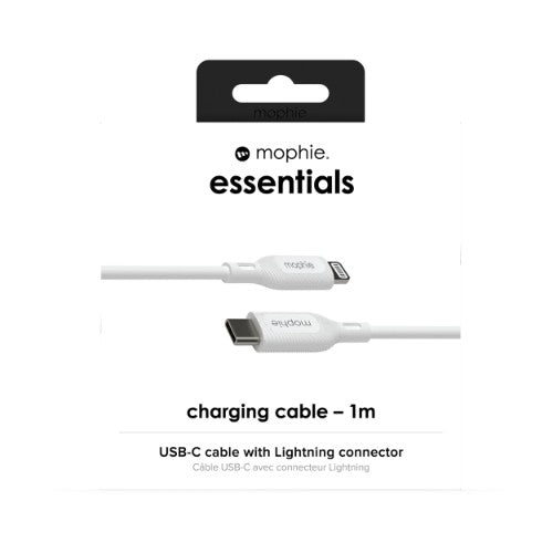 mophie essentials Lightning to USB-C | charging cable (1M) White
