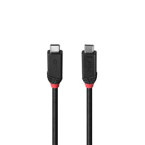 Lindy 2m USB4 240W Type C Cable, Black Line