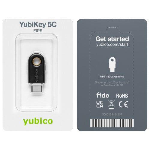 Yubico YubiKey 5C FIPS, NIST Validated Security Key, USB-C