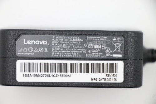 Lenovo 01FR146 power adapter/inverter Indoor 65 W Black