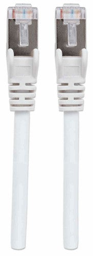 Intellinet Network Patch Cable, Cat7 Cable/Cat6A Plugs, 1m, White, Copper, S/FTP, LSOH / LSZH, PVC, RJ45, Gold Plated Contacts, Snagless, Booted, Lifetime Warranty