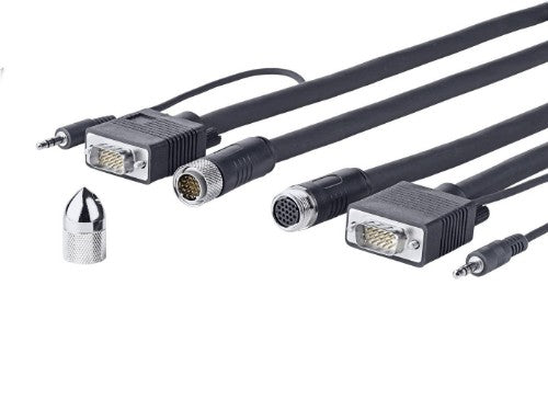 Vivolink PROVGASCW10 VGA cable 10 m VGA (D-Sub) + 3.5mm Black