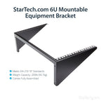 StarTech.com 6U Wall Mount Patch Panel Bracket – 19 in – Steel - Vertical Mounting Bracket for Networking and Data Equipment - TAA