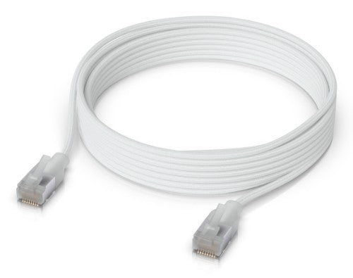 Ubiquiti UACC-Cable-Patch-EL-C6A-5M-W networking cable Translucent, White Cat6a