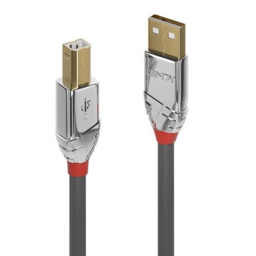 Lindy 5m USB 2.0 Type A to B Cable, Cromo Line