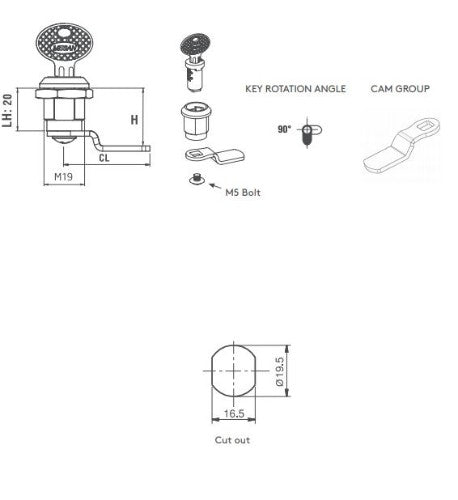 Lanview RAX640 rack accessory Lock set