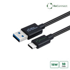 Microconnect ECO-USB3.2CA1 USB cable USB 3.2 Gen 2 (3.1 Gen 2) 1 m USB A USB C Black