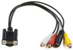 Microconnect MONGGSV video cable adapter 0.2 m VGA (D-Sub) RCA + S-Video Black