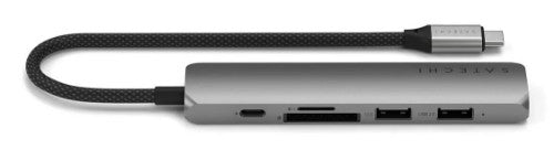 Satechi ST-P6SM interface hub USB Type-C 10000 Mbit/s Grey