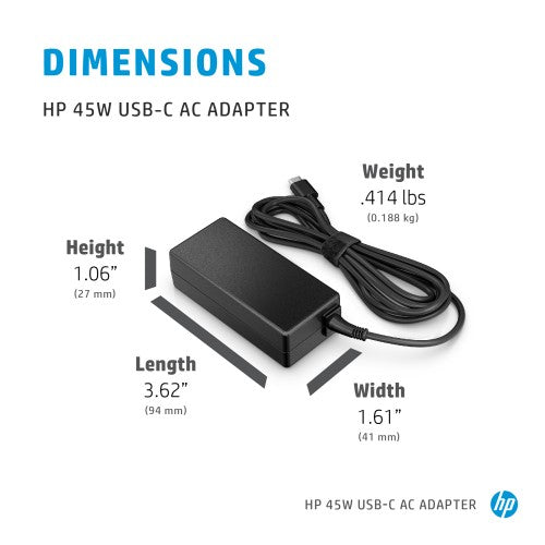 HP 45W USB-C AC Adapter