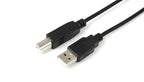 Microconnect USBAB01B USB cable USB 2.0 0.1 m USB A USB B Black