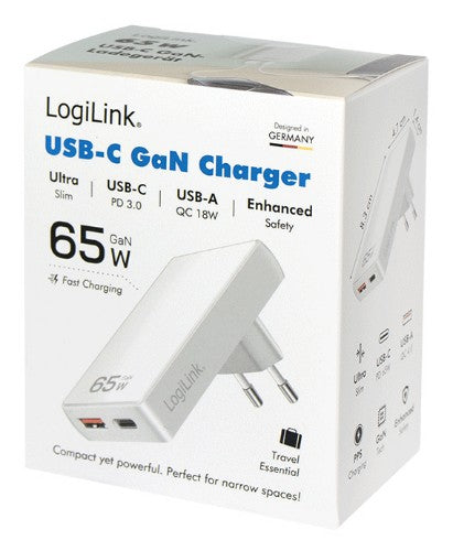 LogiLink PA0368 mobile device charger Universal White AC Fast charging Indoor