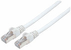 Intellinet Network Patch Cable, Cat7 Cable/Cat6A Plugs, 1m, White, Copper, S/FTP, LSOH / LSZH, PVC, RJ45, Gold Plated Contacts, Snagless, Booted, Lifetime Warranty