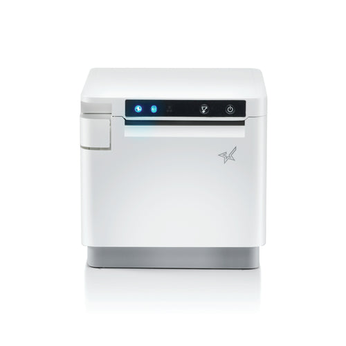 Star Micronics MCP31CBI WT E+U, mPOS Receipt Printer - 400mm/s Direct Thermal, 58/80mm paper width, Bluetooth, USB-C with Power Delivery for iOS / Android, Ethernet LAN, USB-A peripheral hub, CloudPRNT Next, White Case, EU UK, 24VDC PS included, MCP31CBI