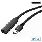Microconnect USB3.0AAF5A USB cable USB 3.2 Gen 1 (3.1 Gen 1) 5 m USB A Black