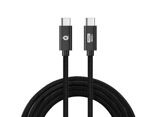 Conceptronic ETTA02B12 USB 3.2 Gen 2 C-C PD 3.0 100W Cable 1.2M, 20V 5A, 10Gbps, E-Mark