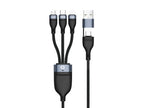 Conceptronic ETTA06B15 USB 3-in-1 PD 3.0 100W Fast Charging Cable 1.5M, 20V 5A, 480Mbps, E-Mark